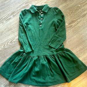 Classic Prep- Rowayton, CT  Girls Bryce Dress - Size 8 Green Long Sleeve Dress